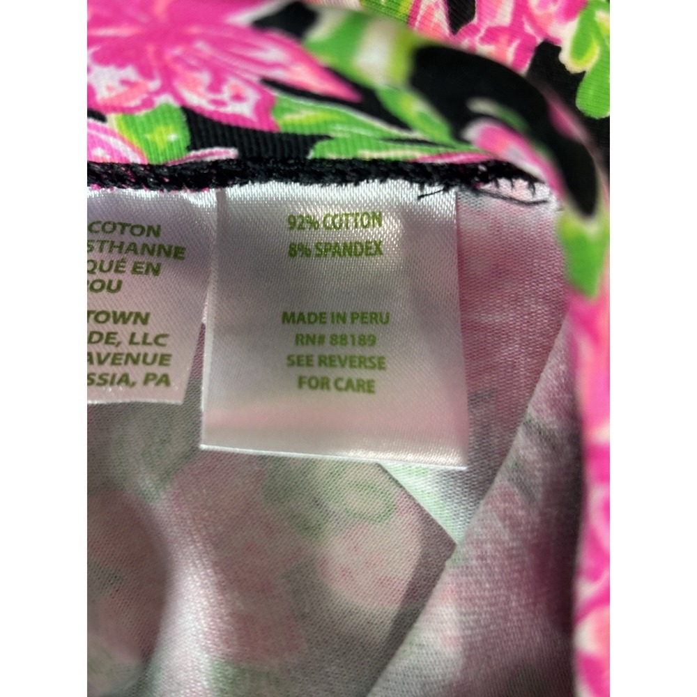 Lilly Pulitzer Leggings Girls Large 8-10 Pink Floral Life Of The Party - Picture 4 of 5
